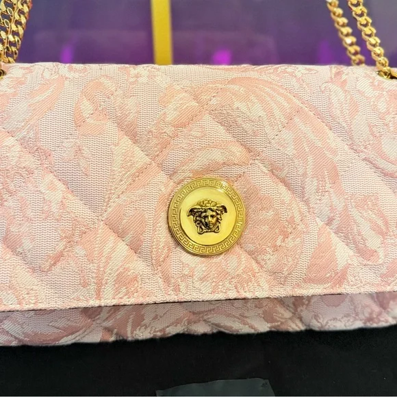 Versace Blush Pink Baroque Shoulder Bag NWT - Picture 10 of 10